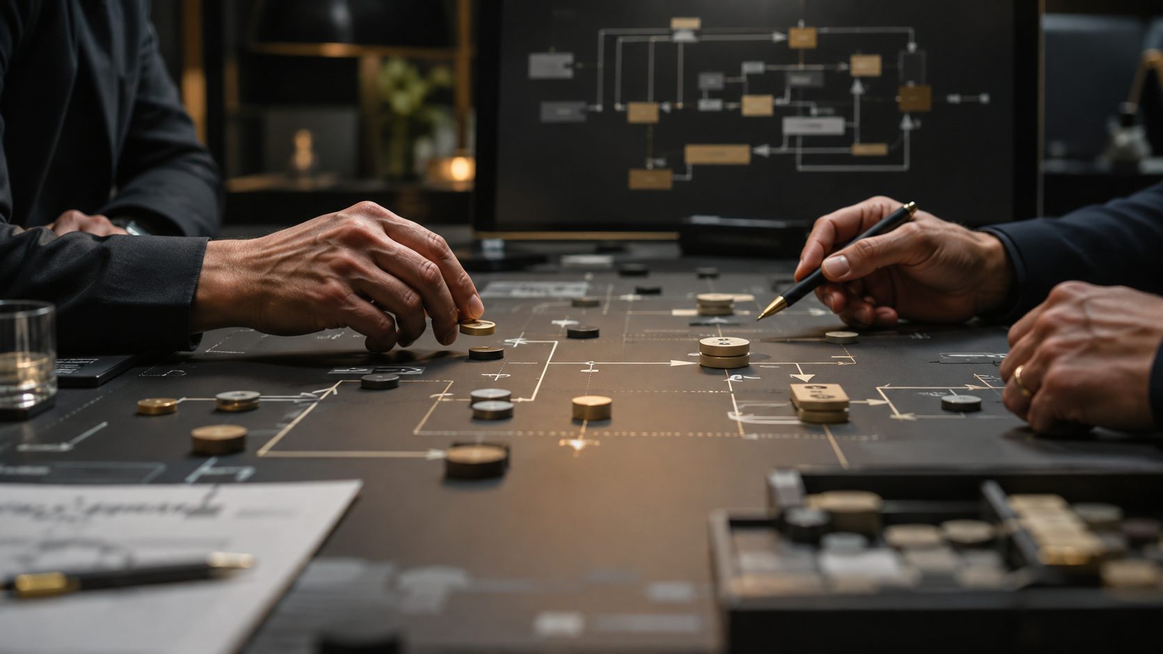 Senior professionals collaborating on strategy, technology and business growth